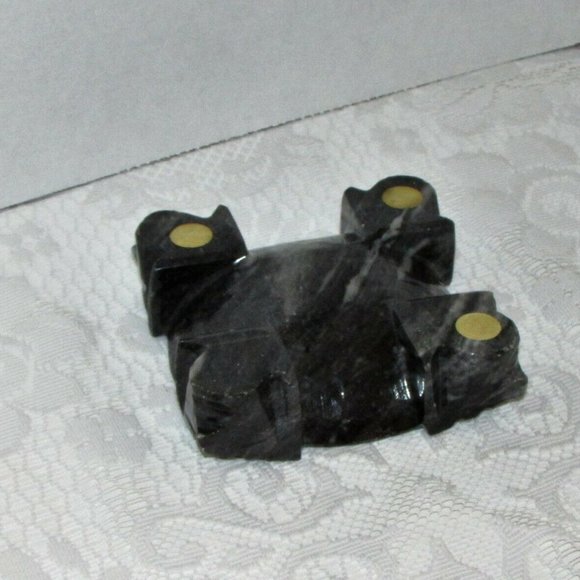 Vintage Carved Stone or Marble Alabaster Ashtray Soap Dish Trinket Holder - Picture 11 of 12